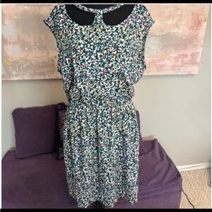 BCBGeneration Blue and White Halter Mini Dress Size Large